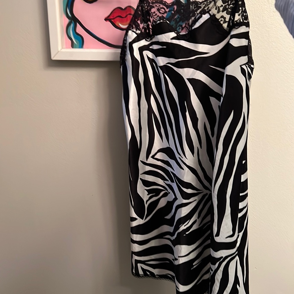 Vintage Victoria’s Secret zebra print slip dress